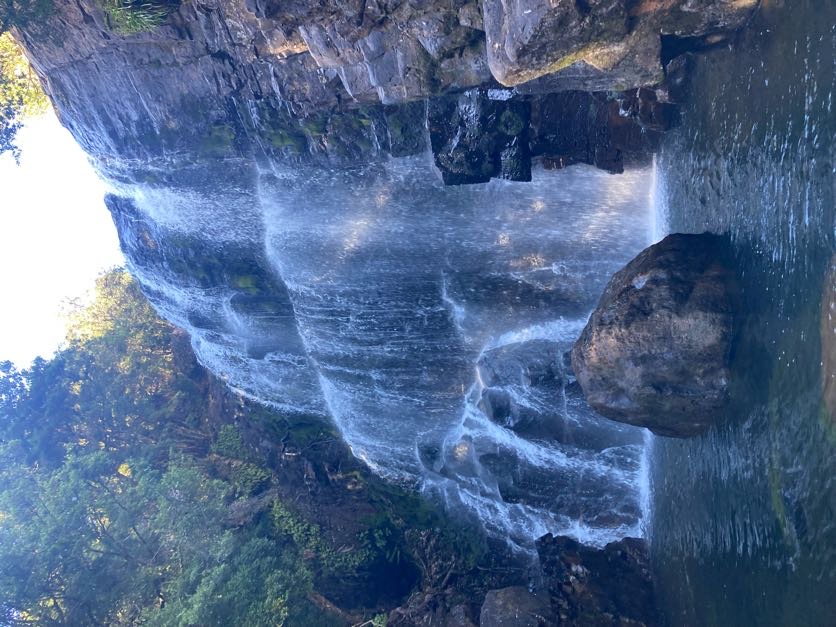 View of the waterfall after climbing down. You could easily swim here if you are brave enough for the cold.