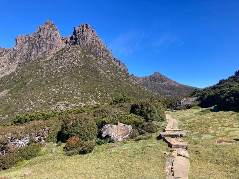 View of Mt Ossa from part way along the climb.